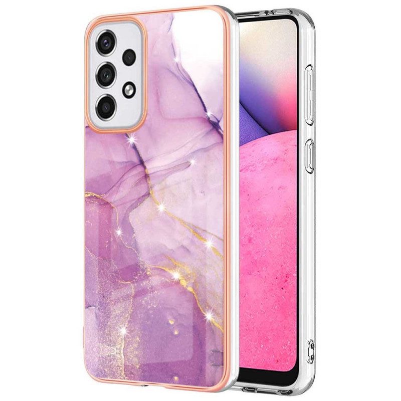 Cover Samsung Galaxy A33 5G Marmo Flessibile In Silicone