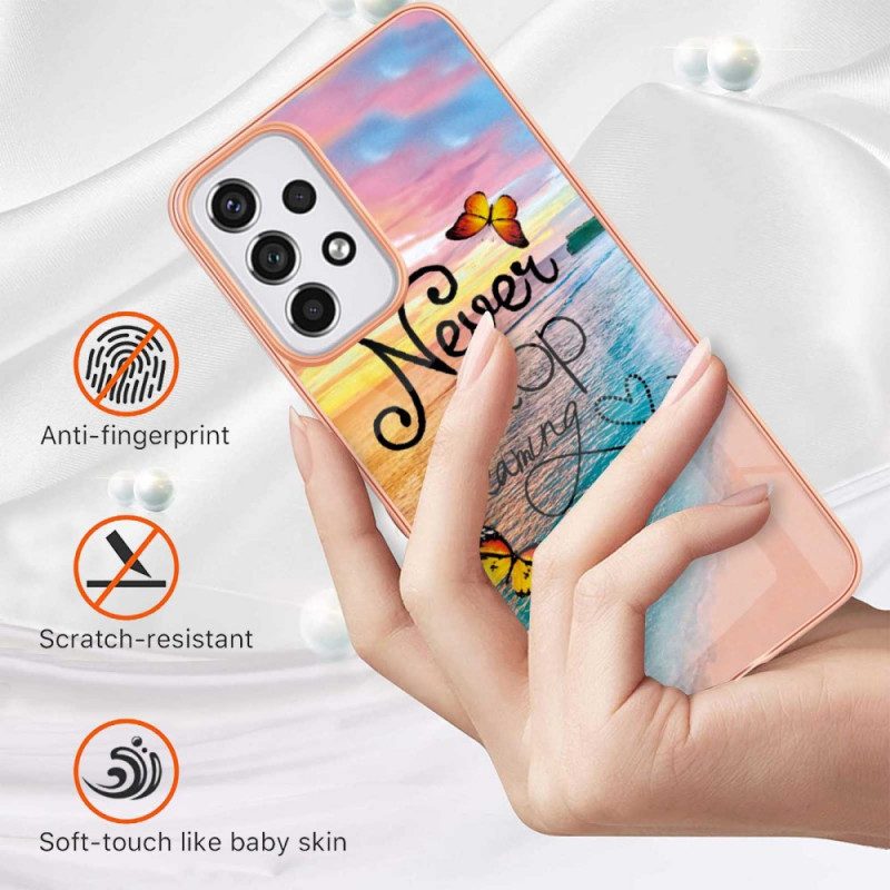 Cover Samsung Galaxy A33 5G Non Smettere Mai Di Sognare Farfalle