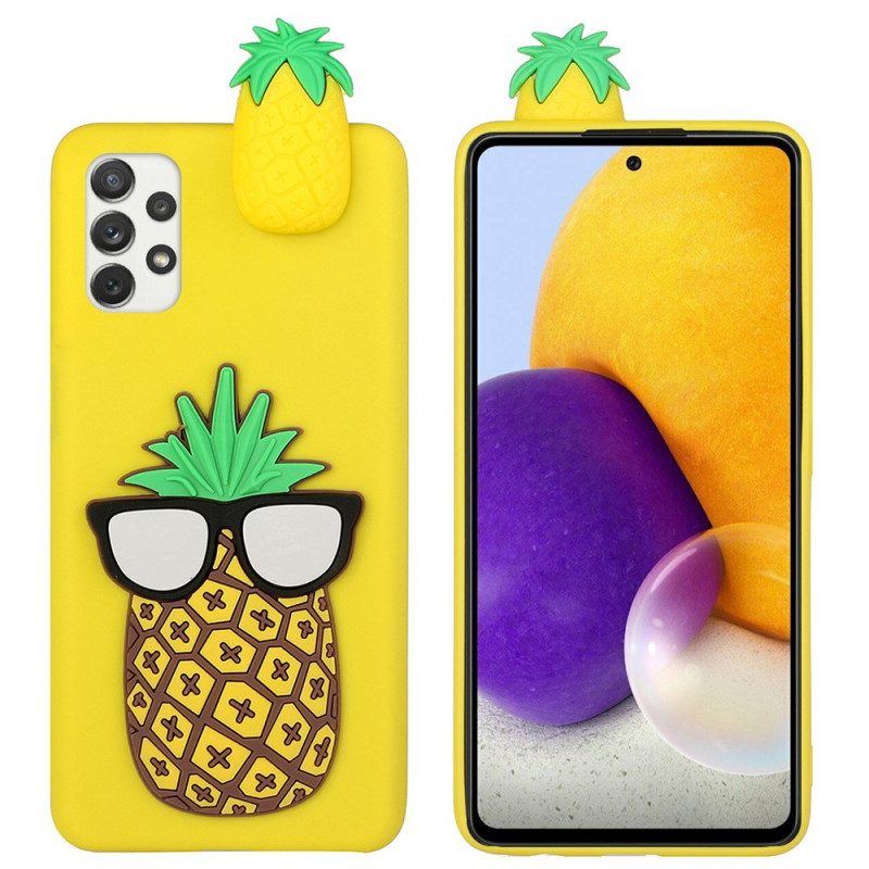 Cover Samsung Galaxy A33 5G Occhiali 3d Ananas