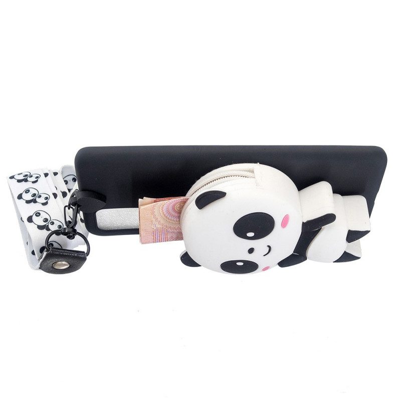 Cover Samsung Galaxy A33 5G Panda 3d Con Cordino Per Moschettone