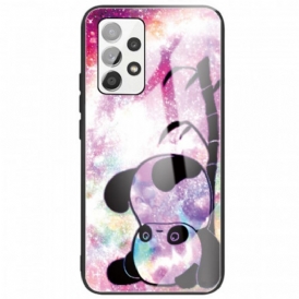 Cover Samsung Galaxy A33 5G Panda In Vetro Temperato