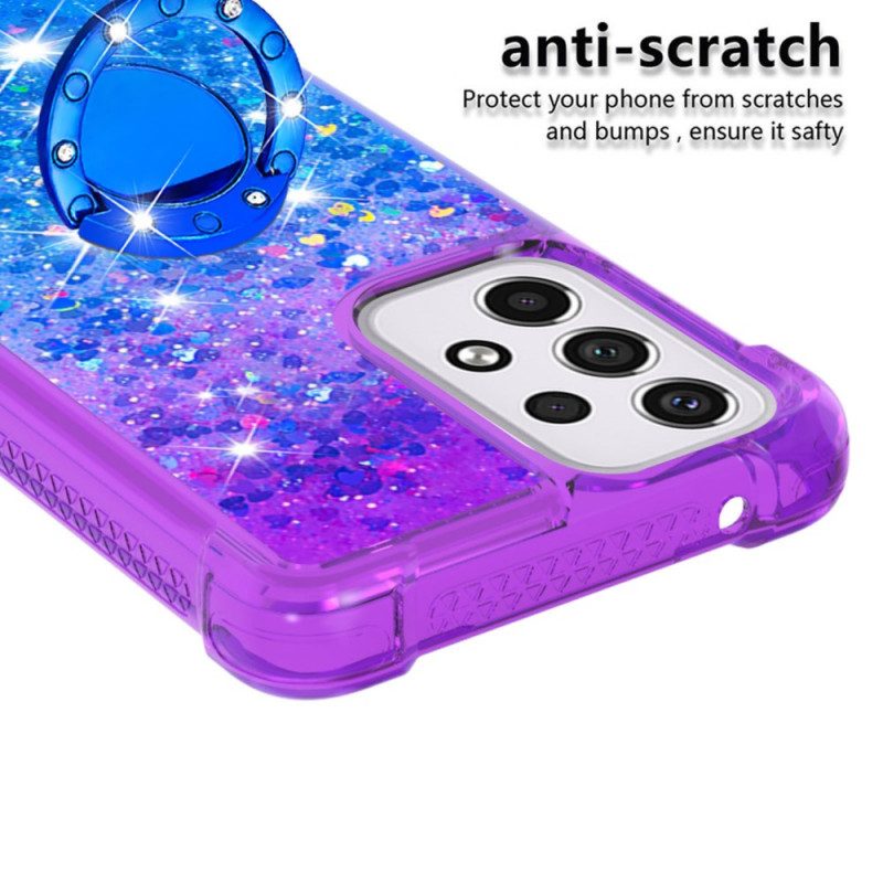 Cover Samsung Galaxy A33 5G Staffa Ad Anello Glitterata