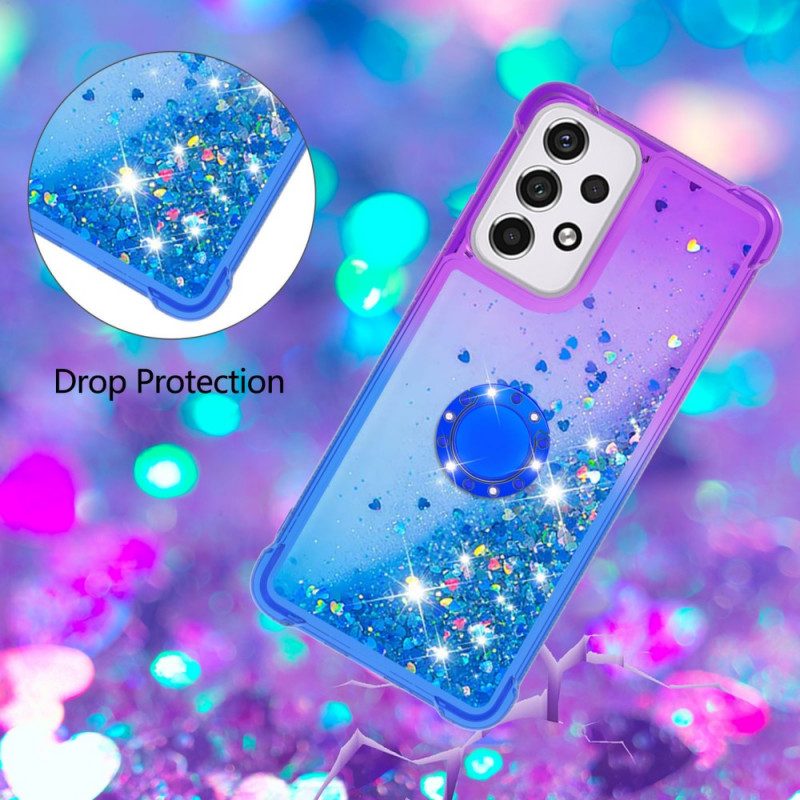 Cover Samsung Galaxy A33 5G Staffa Ad Anello Glitterata