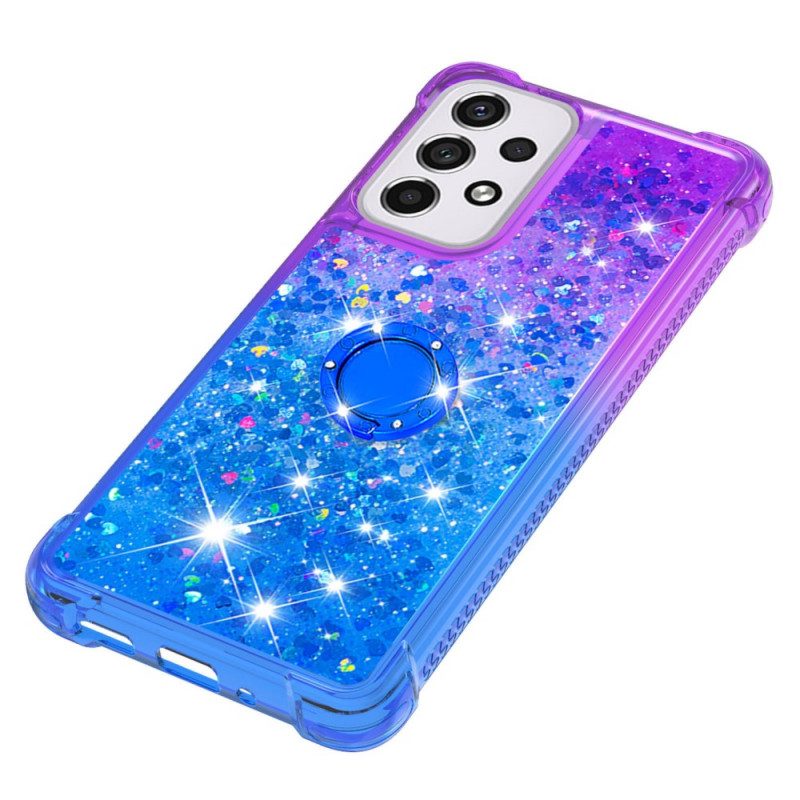 Cover Samsung Galaxy A33 5G Staffa Ad Anello Glitterata