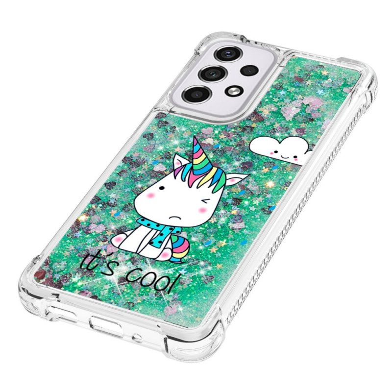 Cover Samsung Galaxy A33 5G Unicorno Glitterato