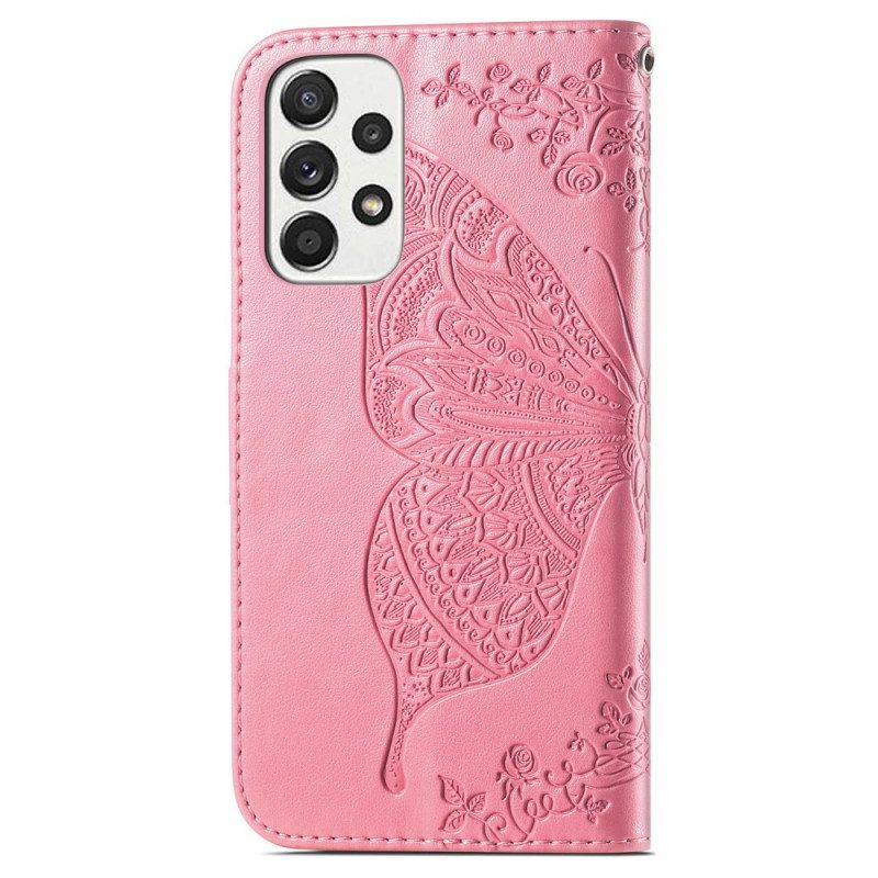 Custodia A Portafoglio Samsung Galaxy A33 5G Mezze Farfalle