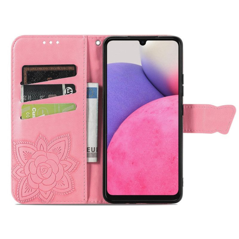 Custodia A Portafoglio Samsung Galaxy A33 5G Mezze Farfalle