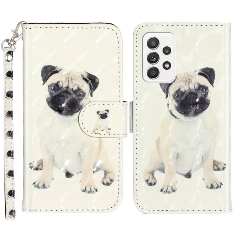 Custodia in pelle Samsung Galaxy A33 5G Cane Perizoma