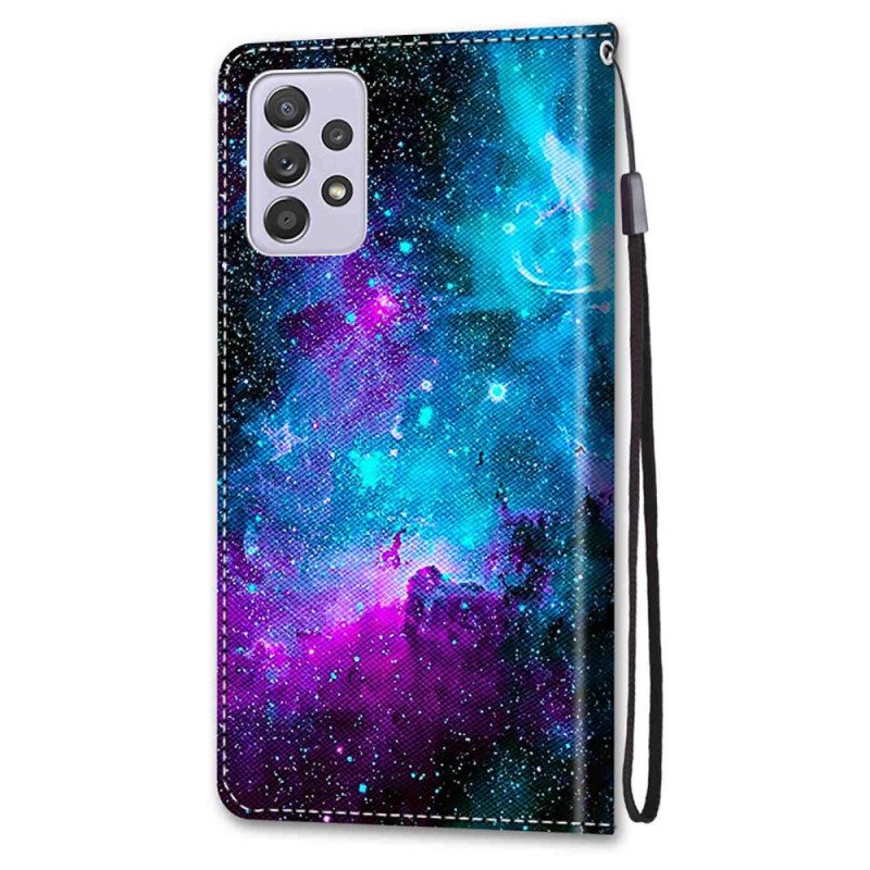 Custodia in pelle Samsung Galaxy A33 5G Cielo Cosmico