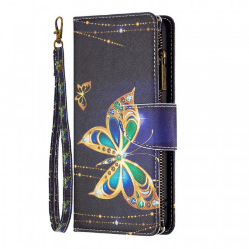 Custodia in pelle Samsung Galaxy A33 5G Custodia Con Cerniera Royal Butterfly