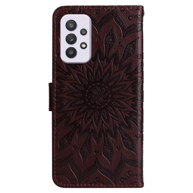 Custodia in pelle Samsung Galaxy A33 5G Fiore Del Sole