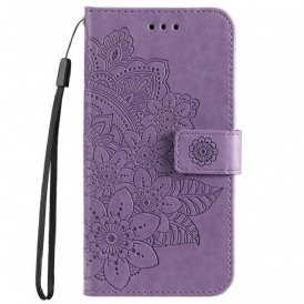 Custodia in pelle Samsung Galaxy A33 5G Fiore Mandala