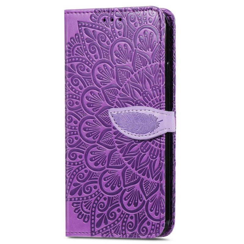 Custodia in pelle Samsung Galaxy A33 5G Foglie Tribali