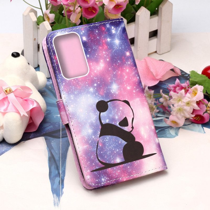 Custodia in pelle Samsung Galaxy A33 5G Galassia Panda