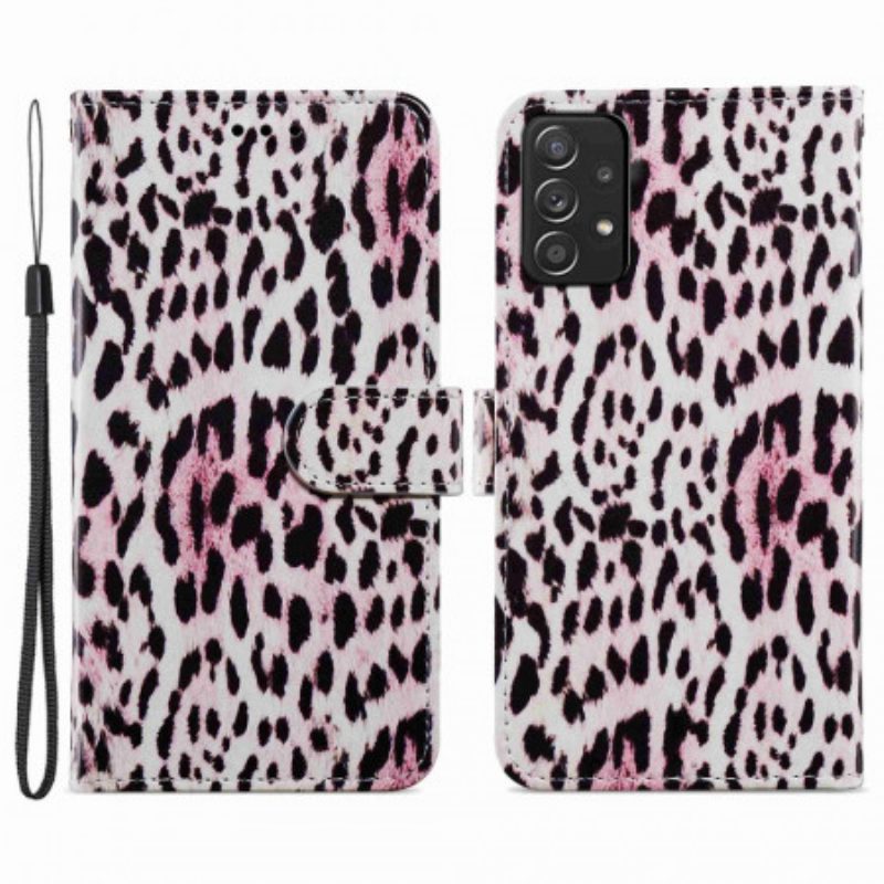 Custodia in pelle Samsung Galaxy A33 5G Leopardato