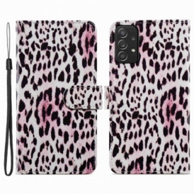 Custodia in pelle Samsung Galaxy A33 5G Leopardato