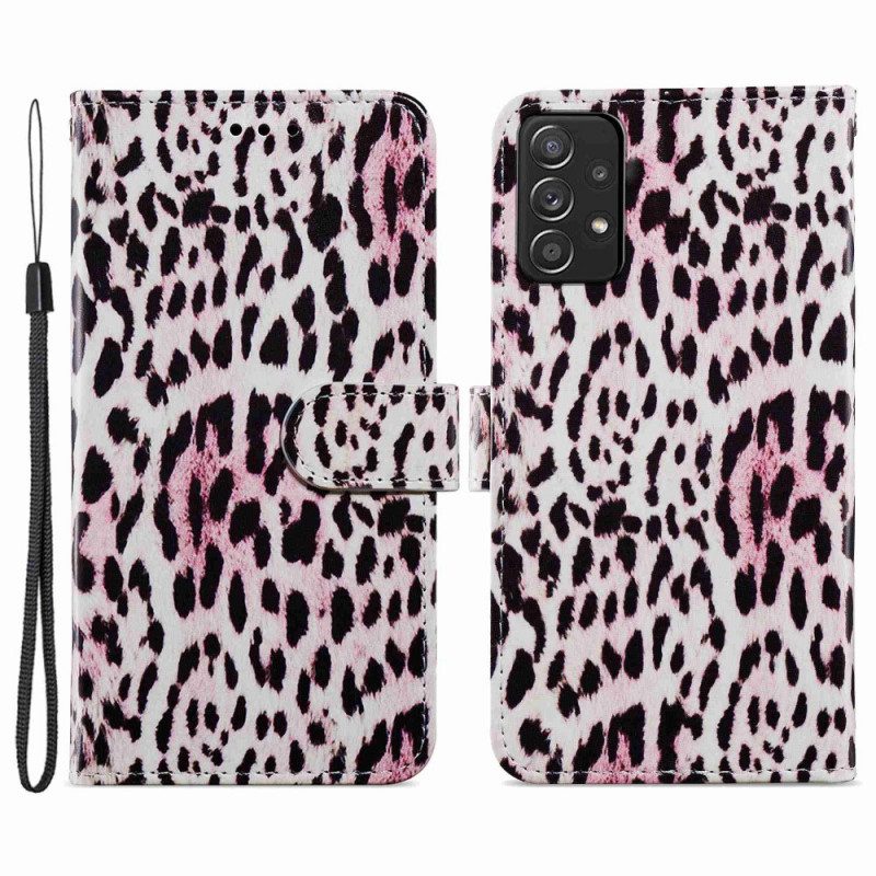 Custodia in pelle Samsung Galaxy A33 5G Leopardato