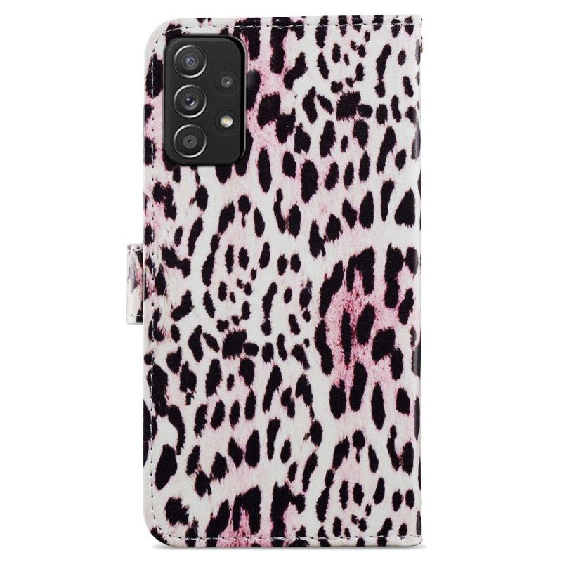 Custodia in pelle Samsung Galaxy A33 5G Leopardato