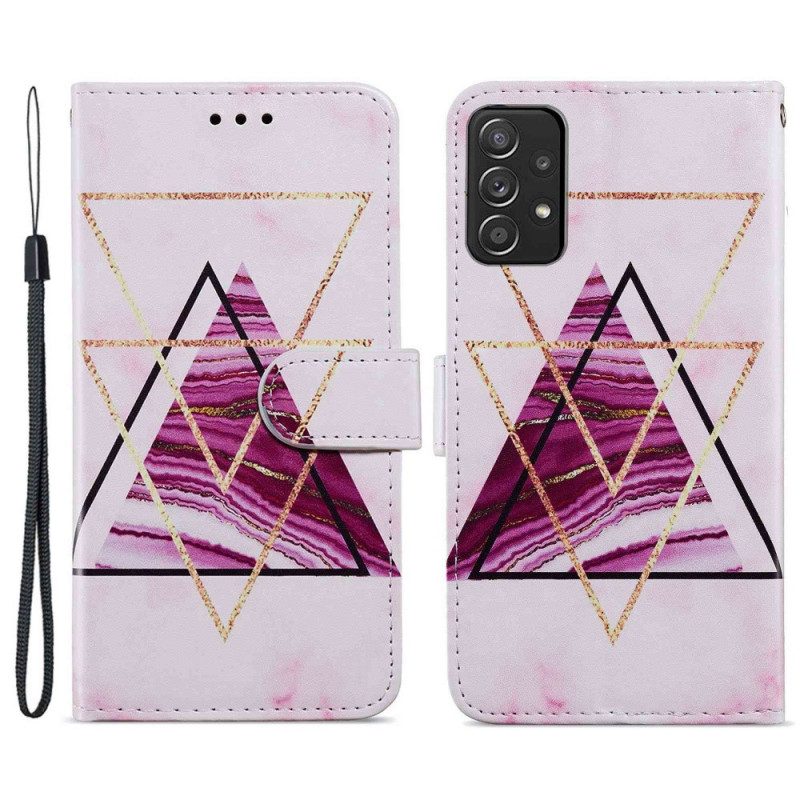 Custodia in pelle Samsung Galaxy A33 5G Marmo Intenso