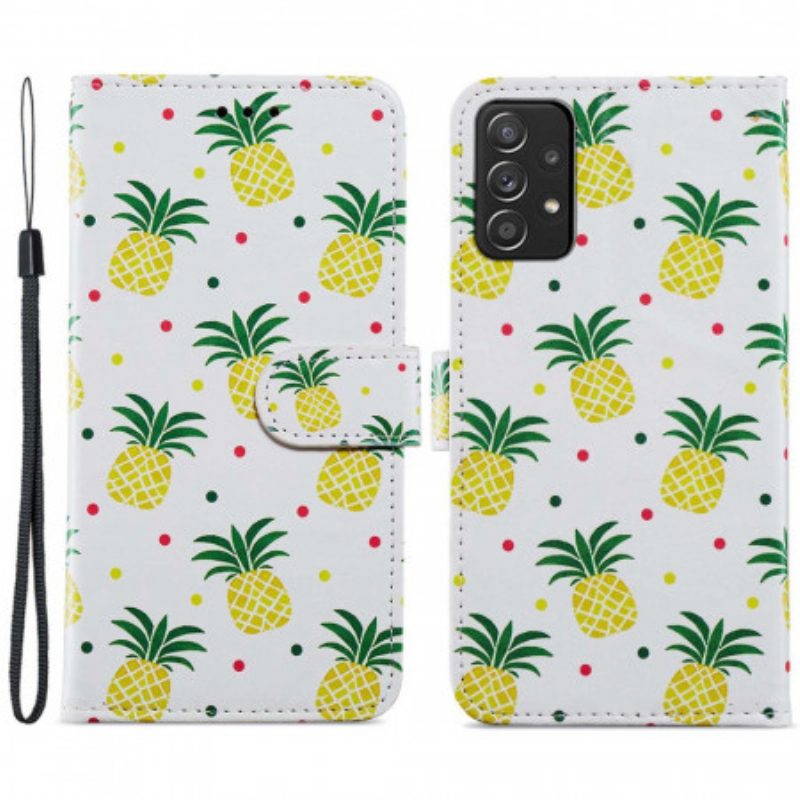 Custodia in pelle Samsung Galaxy A33 5G Più Ananas