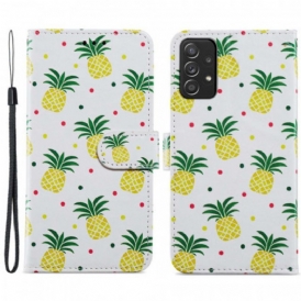 Custodia in pelle Samsung Galaxy A33 5G Più Ananas