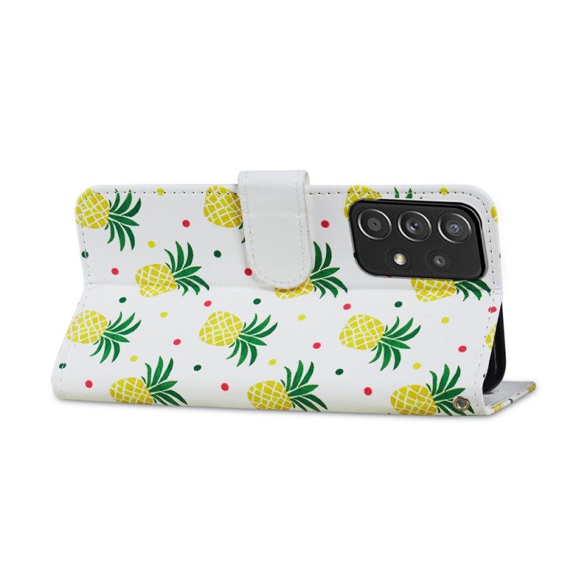 Custodia in pelle Samsung Galaxy A33 5G Più Ananas