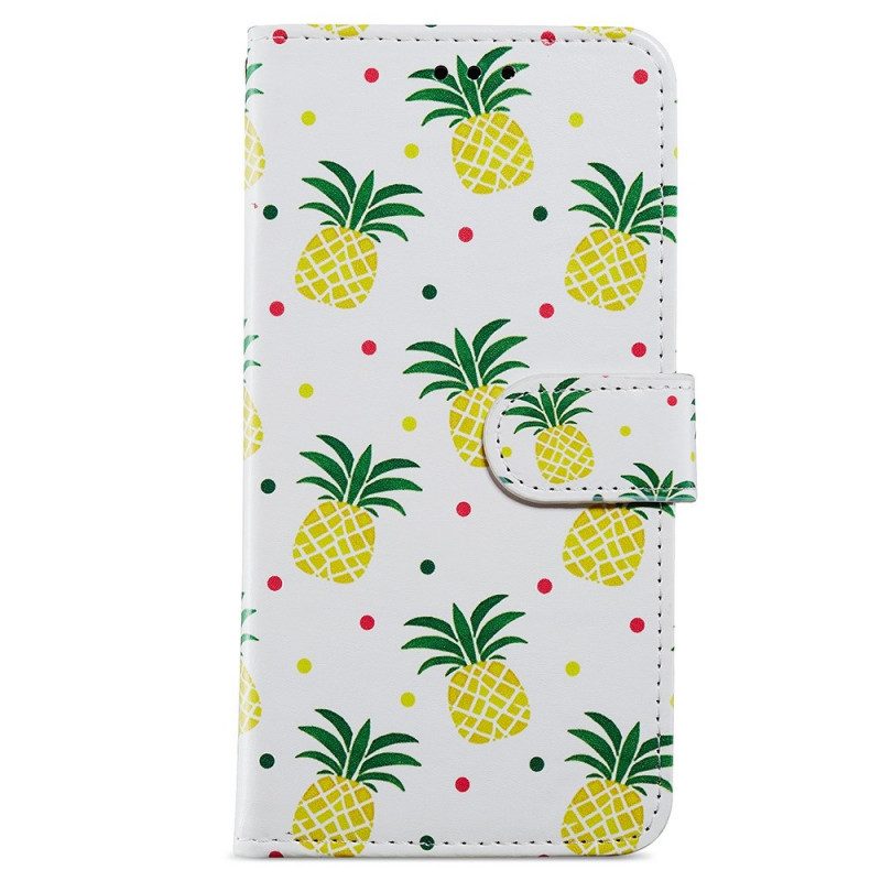 Custodia in pelle Samsung Galaxy A33 5G Più Ananas