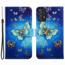 Custodia in pelle Samsung Galaxy A33 5G Volo Di Farfalle