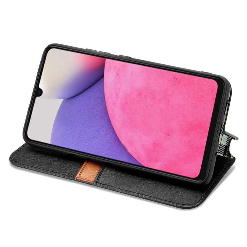 Folio Cover Samsung Galaxy A33 5G Custodia in pelle Cubi 3d