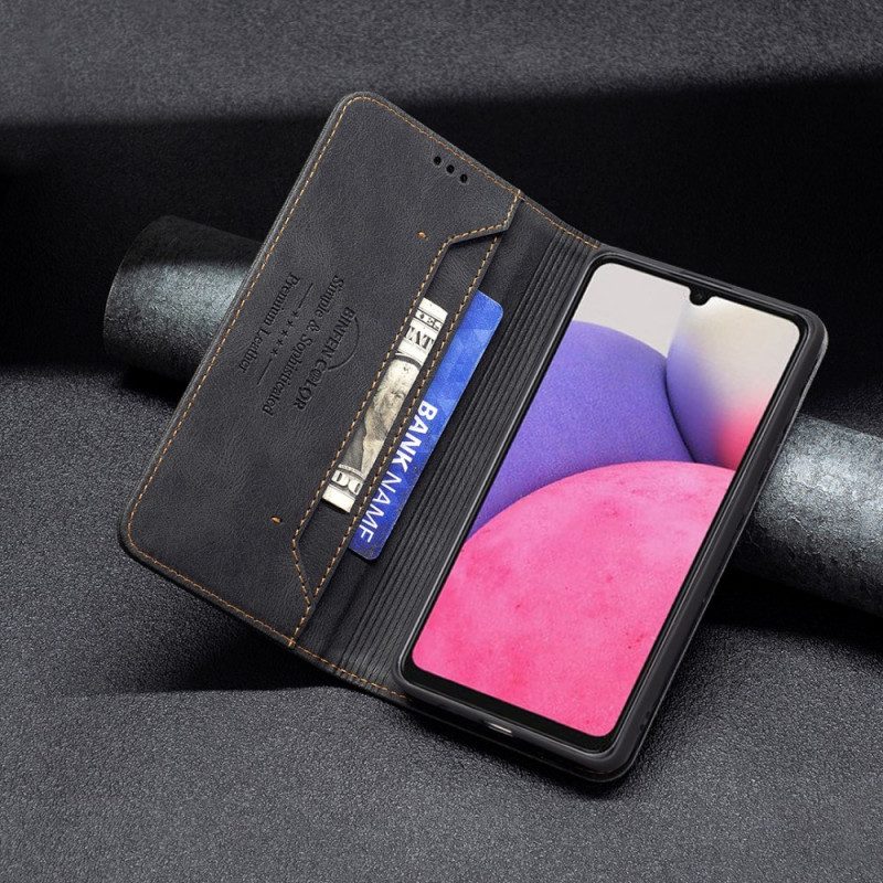 Folio Cover Samsung Galaxy A33 5G Custodia in pelle Rfid Cucito Binfen Colore