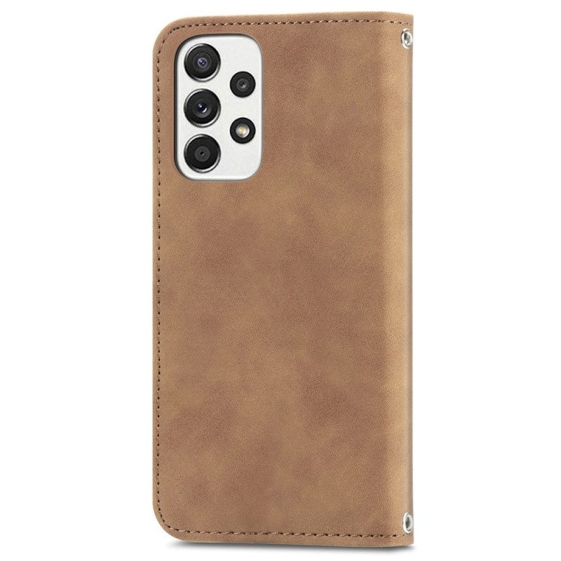 Folio Cover Samsung Galaxy A33 5G Custodia in pelle Tocco Di Pelle