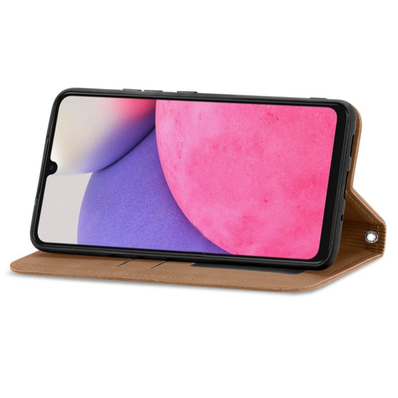 Folio Cover Samsung Galaxy A33 5G Custodia in pelle Tocco Di Pelle