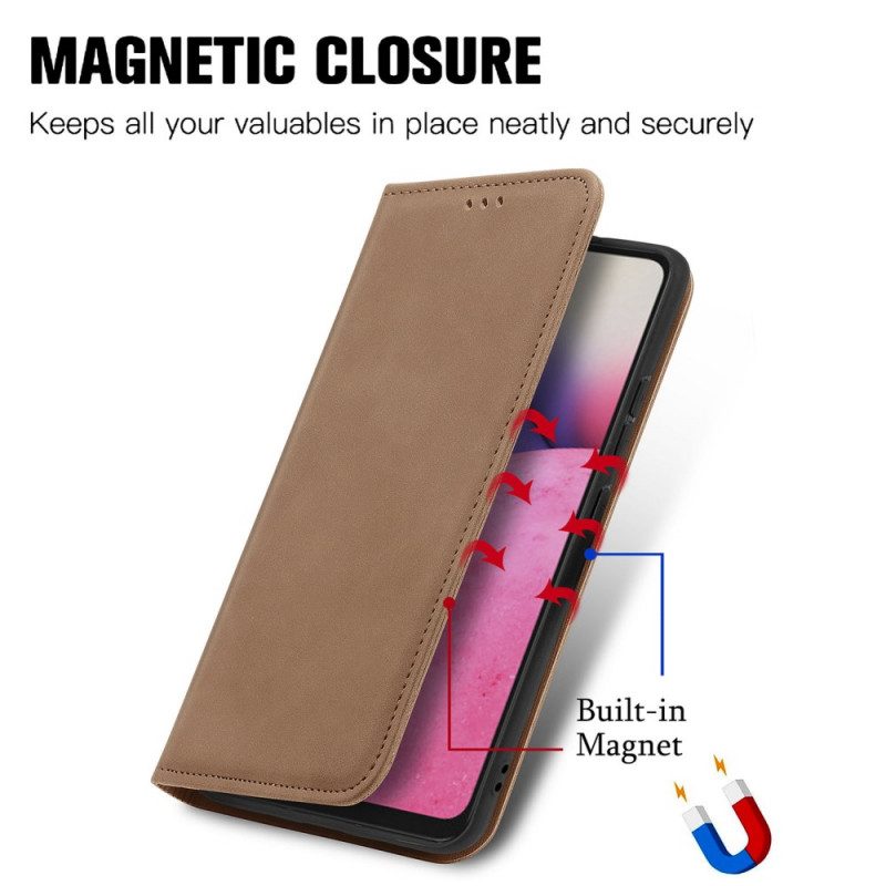 Folio Cover Samsung Galaxy A33 5G Custodia in pelle Tocco Di Pelle