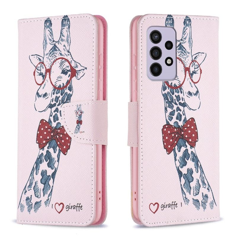 Folio Cover Samsung Galaxy A33 5G Giraffa Intelligente