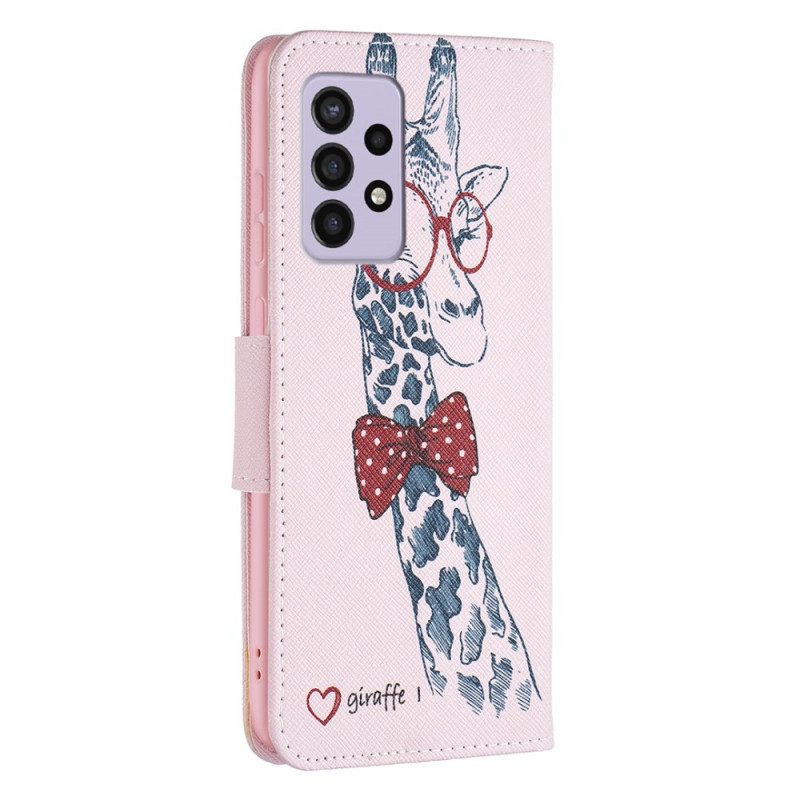 Folio Cover Samsung Galaxy A33 5G Giraffa Intelligente