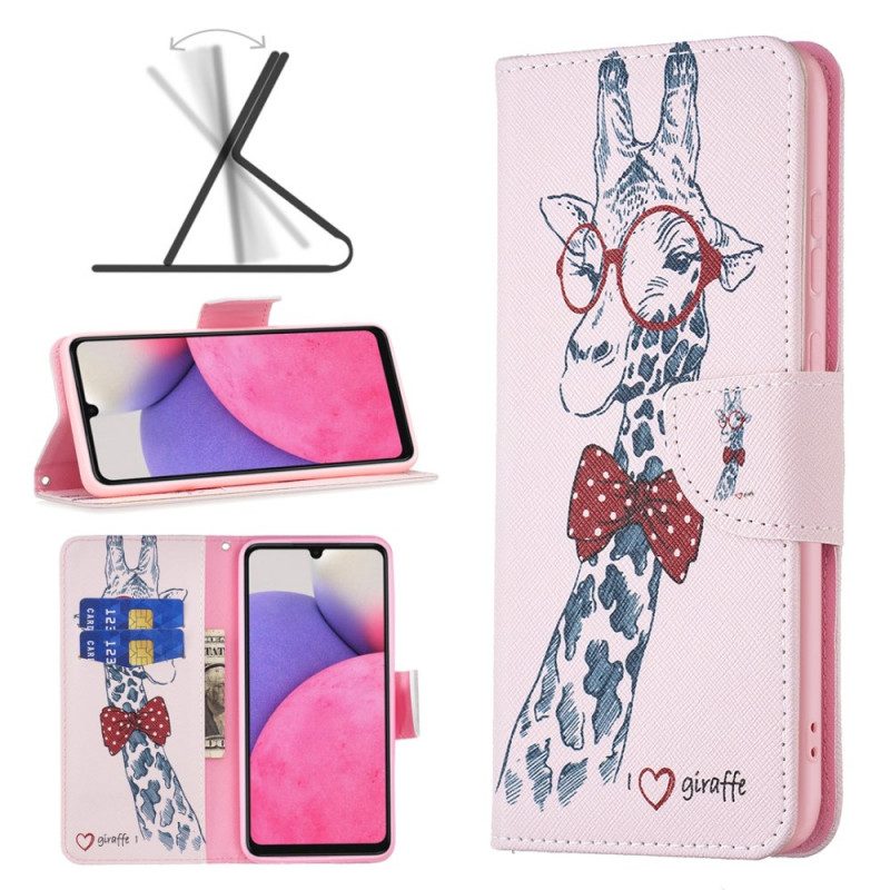 Folio Cover Samsung Galaxy A33 5G Giraffa Intelligente