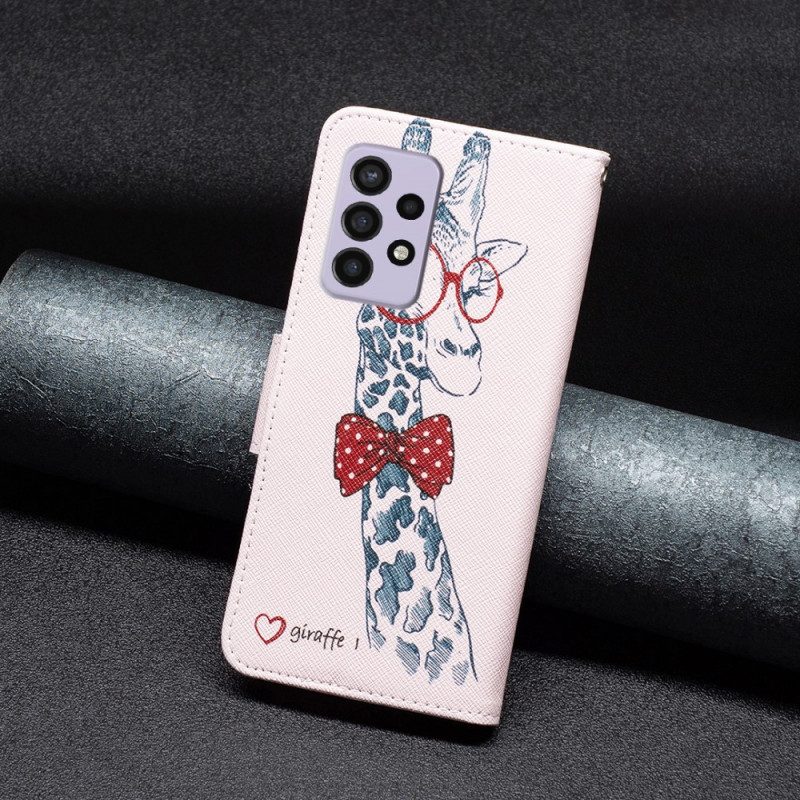 Folio Cover Samsung Galaxy A33 5G Giraffa Intelligente