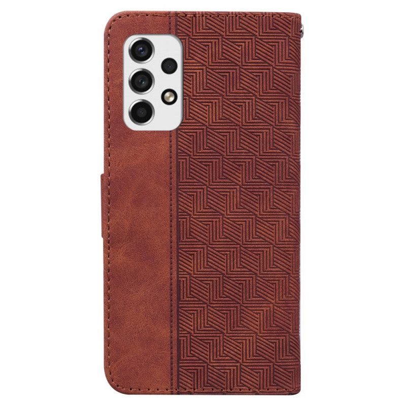 Folio Cover Samsung Galaxy A33 5G Stampato Con Cinturino