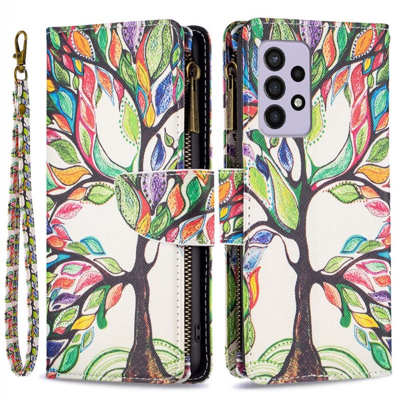 Folio Cover Samsung Galaxy A33 5G Tasca Per Albero Con Cerniera