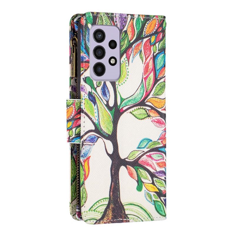 Folio Cover Samsung Galaxy A33 5G Tasca Per Albero Con Cerniera