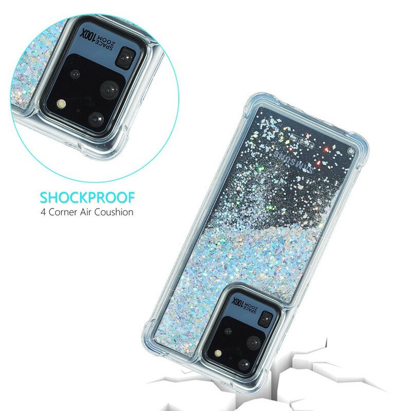 Cover Samsung Galaxy S20 Ultra Angoli Rinforzati Con Glitter