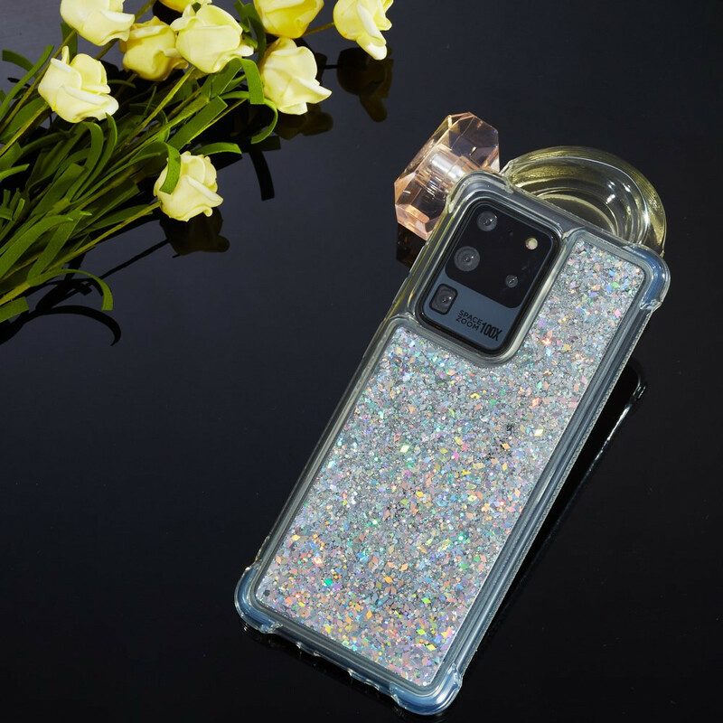 Cover Samsung Galaxy S20 Ultra Angoli Rinforzati Con Glitter