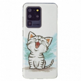 Cover Samsung Galaxy S20 Ultra Gatto Fluorescente