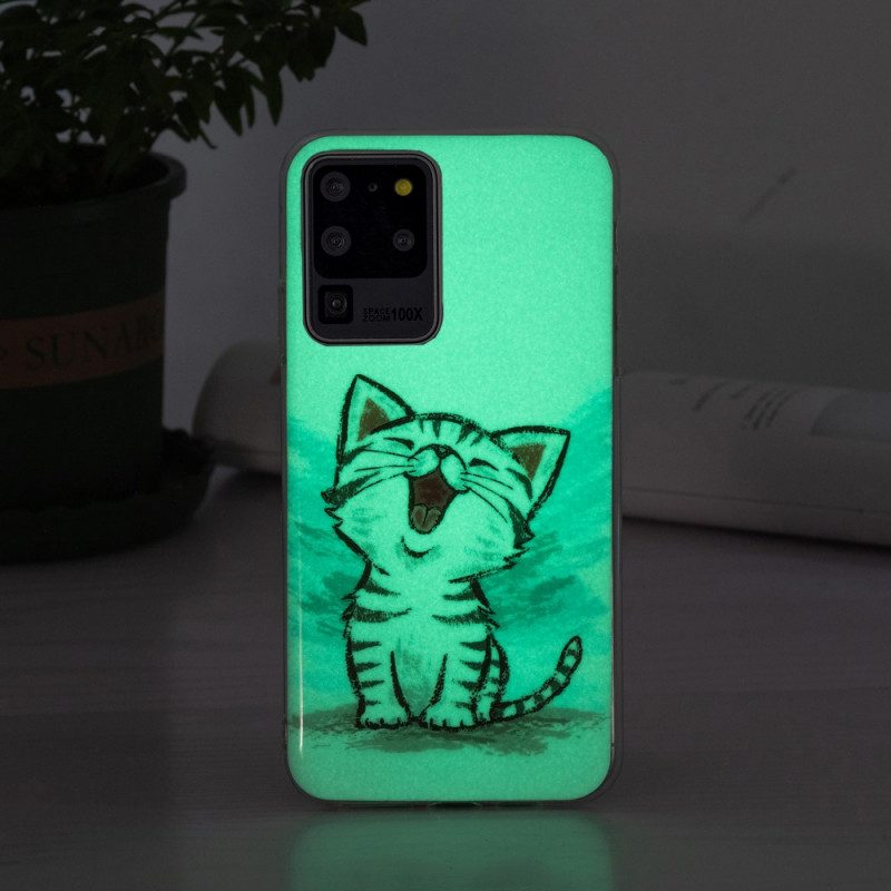 Cover Samsung Galaxy S20 Ultra Gatto Fluorescente