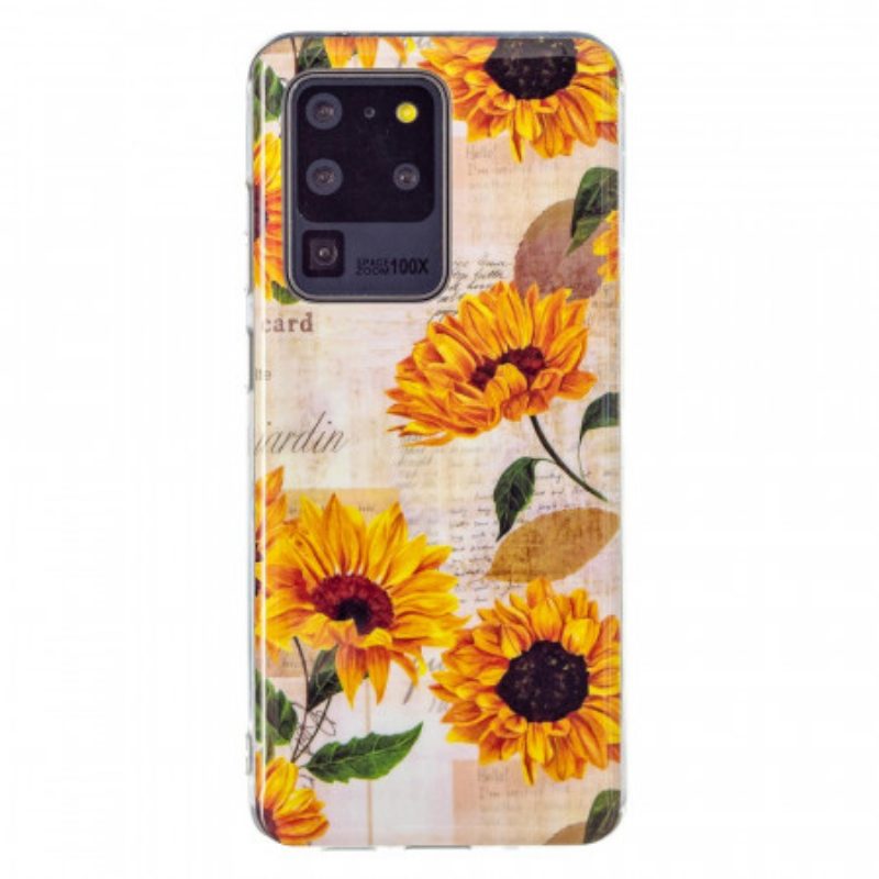 Cover Samsung Galaxy S20 Ultra Girasoli Fluorescenti