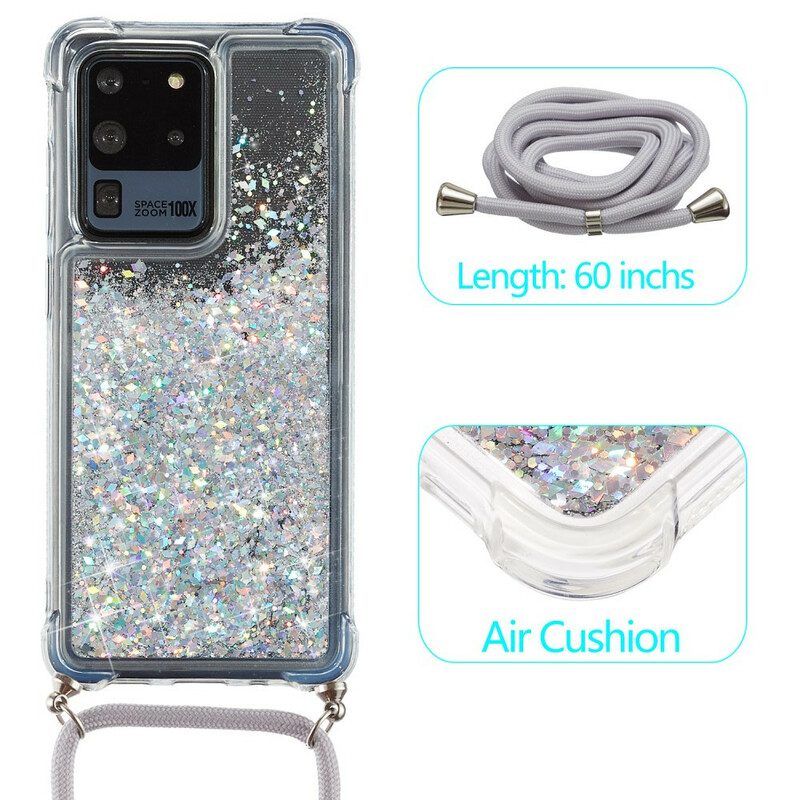 Cover Samsung Galaxy S20 Ultra Paillettes Con Coulisse