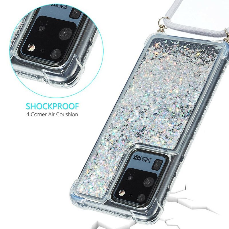 Cover Samsung Galaxy S20 Ultra Paillettes Con Coulisse