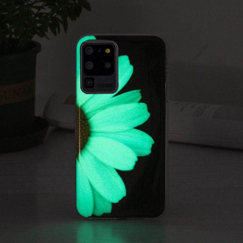 Cover Samsung Galaxy S20 Ultra Serie Di Fiori Fluorescenti