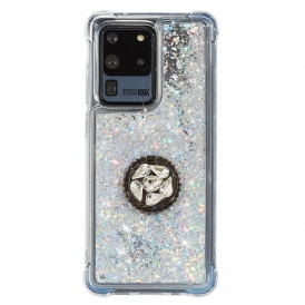 Cover Samsung Galaxy S20 Ultra Staffa Ad Anello Glitterata