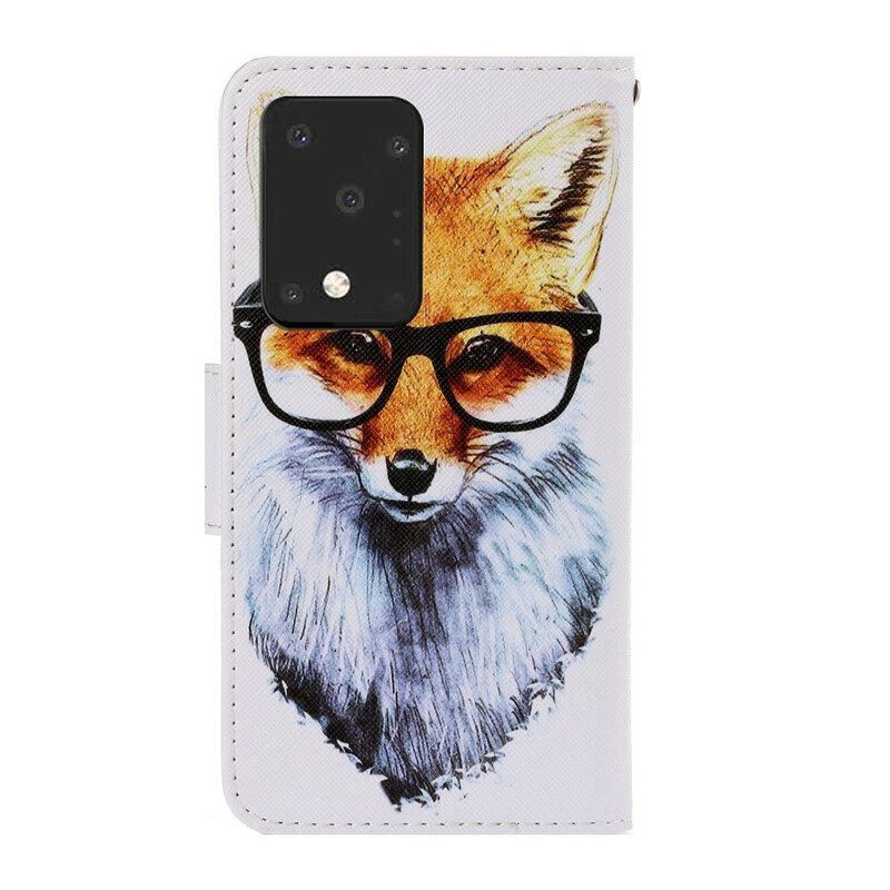 Custodia in pelle Samsung Galaxy S20 Ultra Brainy Fox Con Cinturino